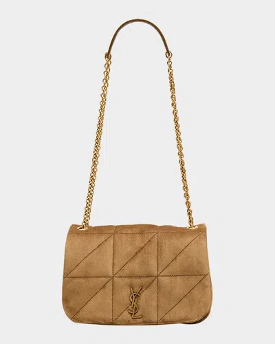 Saint Laurent Jamie 4.3 Mini Ysl Chain Shoulder Bag In Quilted Suede