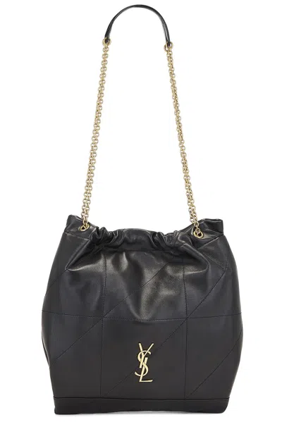 Saint Laurent Jamie 4.3 Pochon Ysl Shoulder Bag In Quilted Leather In Black