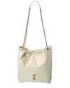 Saint Laurent Jamie 4.3 Pochon Leather Bucket Bag In White