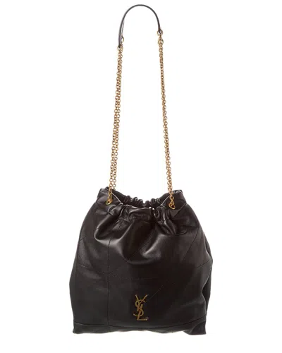 Saint Laurent Jamie 4.3 Pochon Leather Shoulder Bag In Black