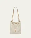 Saint Laurent Jamie 4.3 Pochon Ysl Shoulder Bag In Quilted Leather In Crema Soft