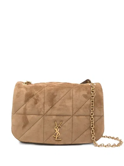Saint Laurent Jamie 4.3 Quilted Suede Shoulder Bag In Brown
