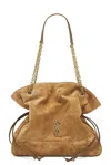 Saint Laurent Jamie 4.3 Drawstring Suede Shoulder Bag In Golden Leaf