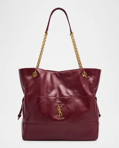 Saint Laurent Jamie 4.3 Shopping Tote Bag In Quilted Leather In Dark Bordeaux