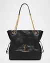Saint Laurent Jamie 4.3 Shopping Tote Bag In Quilted Leather In Nero