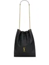 Saint Laurent Women Jamie 4.3 Leather Drawstring Bucket Bag In Black