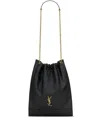 Saint Laurent Women Jamie 4.3 Leather Drawstring Bucket Bag In Black