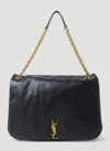 Saint Laurent Jamie 4.3 Small Ysl Shoulder Bag In Quilted Smooth Leather In Black
