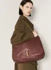 Saint Laurent Jamie 4.3 Logo Plaque Shoulder Bag In Burgundy