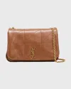 Saint Laurent Jamie 4.3 Small Ysl Shoulder Bag In Quilted Smooth Leather In Light Fox