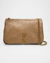 Saint Laurent Jamie 4.3 Small Ysl Shoulder Bag In Quilted Smooth Leather In Madder Brown