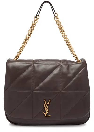 Saint Laurent Jamie 4.3 Xl Leather Shoulder Bag In Chocolate