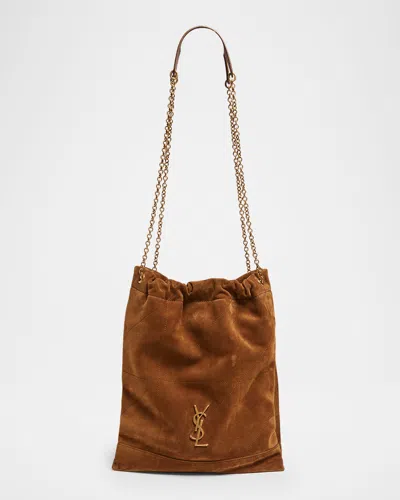 Saint Laurent Jamie 4.3 Ysl Pochon Shoulder Bag In Suede In Brown