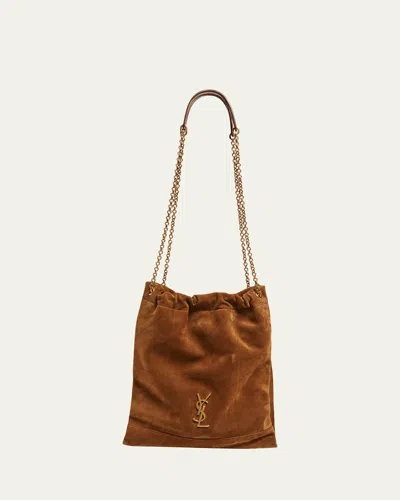 SAINT LAURENT JAMIE 4.3 YSL POCHON SHOULDER BAG IN SUEDE