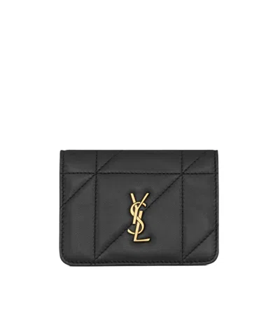 Saint Laurent Jamie Bi-fold Card Case In Black