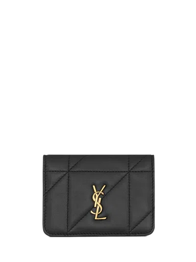 Saint Laurent Jamie Bi-fold Card Case In Black