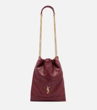 Saint Laurent Jamie Cassandre Large Leather Shoulder Bag In Burgundy