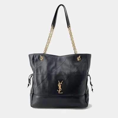 Pre-owned Saint Laurent Jamie Chain Tote Bag Black Leather
