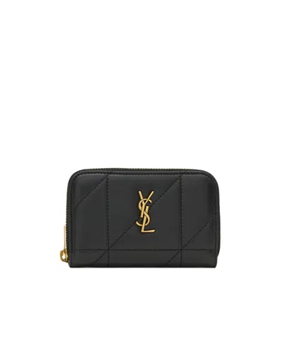Saint Laurent Jamie Change Purse In Lambskin In Black