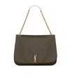 Saint Laurent Jamie Geometric-panelled Shoulder Bag In Brown