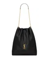 Saint Laurent Women Jamie 4.3 Leather Drawstring Bucket Bag In Black