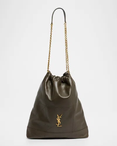 Saint Laurent Jamie Large Pochon Ysl Shoulder Bag In Quilted Lambskin Leather