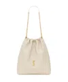 Saint Laurent Jamie Large Pouch In Lambskin In White