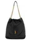 Saint Laurent Large Quilted Shoulder Bag With Chain Strap In Black
