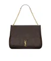 Saint Laurent Jamie Geometric-panelled Shoulder Bag In Black