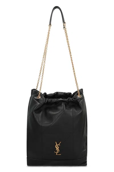 Saint Laurent Jamie Leather Pouch In Black