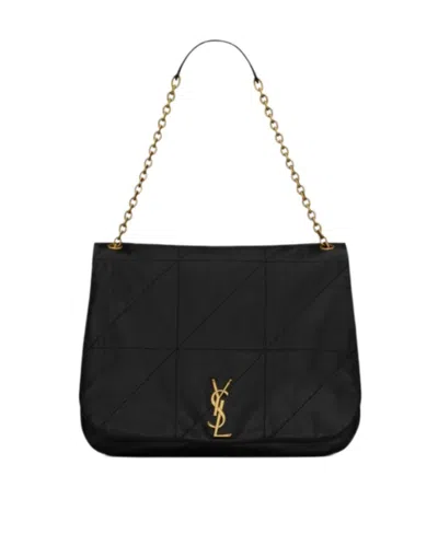 Saint Laurent Jamie Leather Shoulder Bag In Black