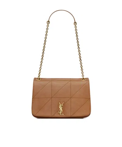 Saint Laurent Jamie Leather Shoulder Bag In Brown