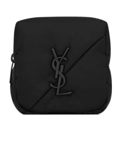 Saint Laurent Jamie Logo Plaque Cube In Black