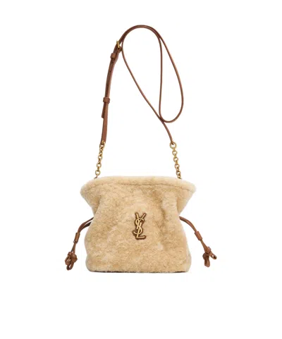 Saint Laurent Jamie Mini Shoulder Bag In Brown