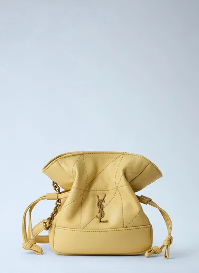 Saint Laurent Jamie Mini Shoulder Pouch Bag In Yellow