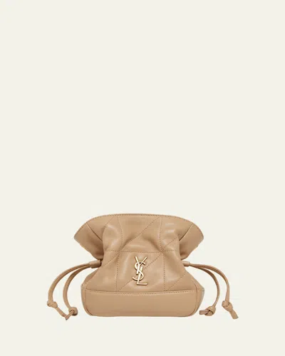 Saint Laurent Jamie Mini Ysl Quilted Leather Shoulder Bag In Neutral