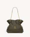 Saint Laurent Jamie 4.3 Shopping Tote Bag In Quilted Leather In Orange