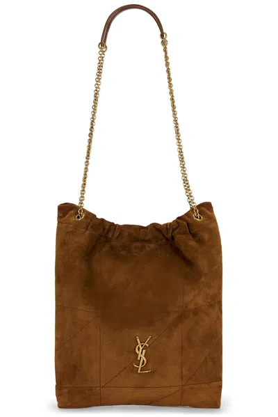 Saint Laurent Brown Suede Jamie Pochon Shoulder Bag
