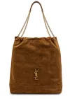 Saint Laurent Jamie Pochon Large Suede Shoulder Bag In Brown