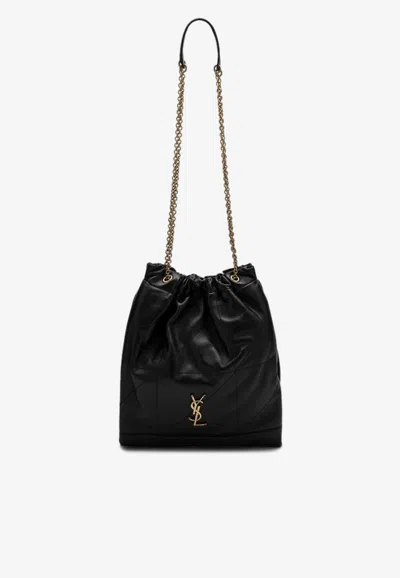 Saint Laurent Jamie Pochon Nappa Leather Shoulder Bag In Black