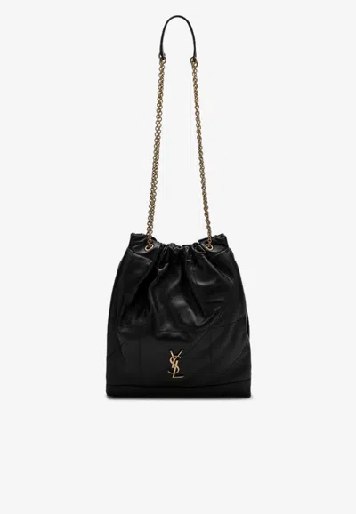 SAINT LAURENT JAMIE POCHON NAPPA LEATHER SHOULDER BAG