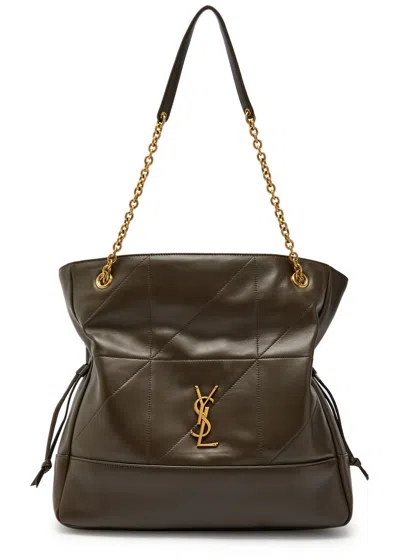 Saint Laurent Jamie Quilted Leather Tote Bag In Gray