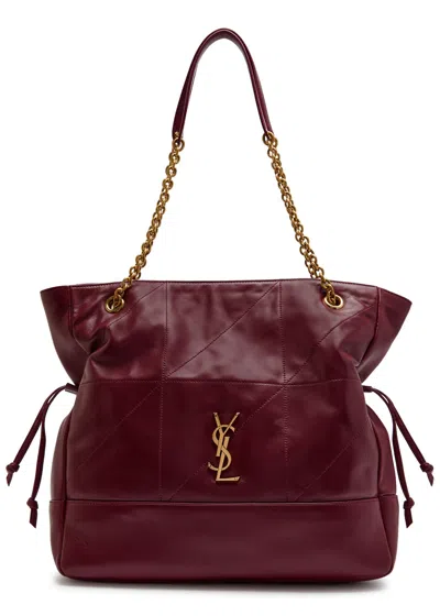 Saint Laurent Jamie Shopping Medium Quilted Leather Shoulder Bag In Burgundy
