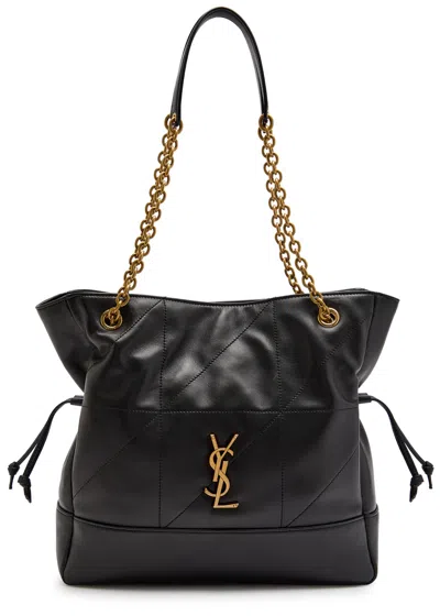 Saint Laurent Jamie Shopping Small Quilted Leather Shoulder Bag In Black