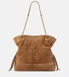 Saint Laurent Jamie Shopping Suede Tote Bag In Brown