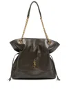 Saint Laurent Brown Leather Shopping Bag Jamie In Brown