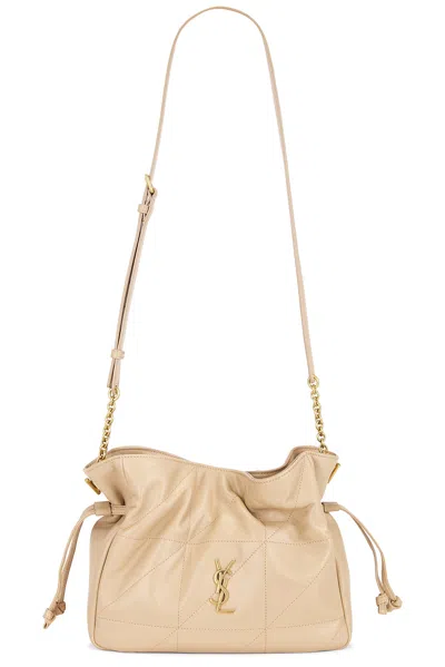 Saint Laurent Jamie Shoulder Pouch Bag In Clear Beige