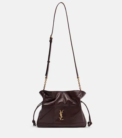 Saint Laurent Jamie Small Leather Shoulder Bag In Burgundy