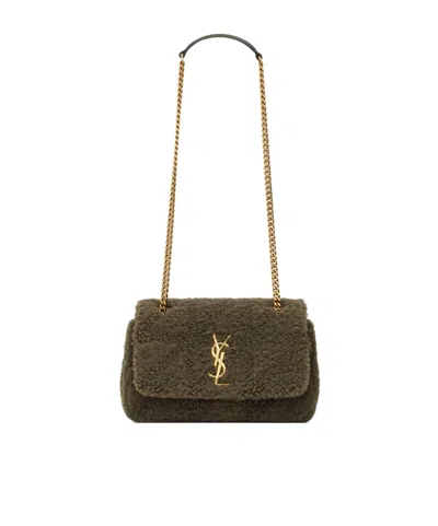 Saint Laurent Jamie Small Sheepskin Shoulder Bag In Green