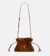 Saint Laurent Jamie Small Suede Shoulder Bag In Brown